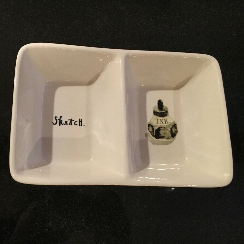 Rae Dunn Sketch Ink Trinket Dish, New